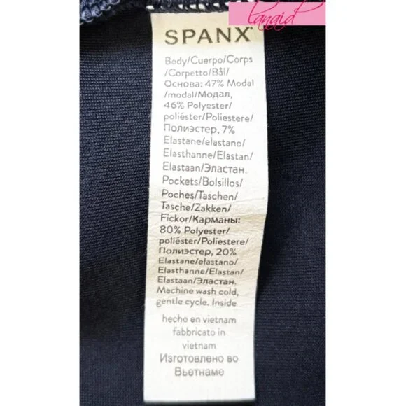 Spanx AirEssentials Sleeveless Jumpsuit Classic Navy Romper Open Back Wide Leg L - Picture 13 of 14